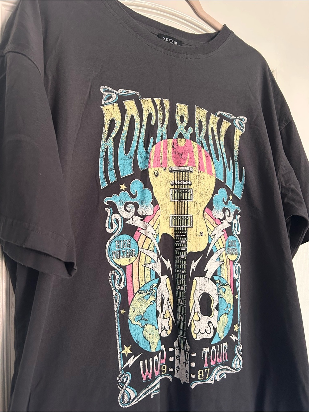 Rock & Roll Graphic Tee - Black